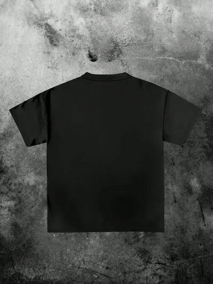 Y2K Hip-Hop Men's Vintage Skull Star Graphic Tee Streetwear Men Summer Casual Fashion Men Clothes Top