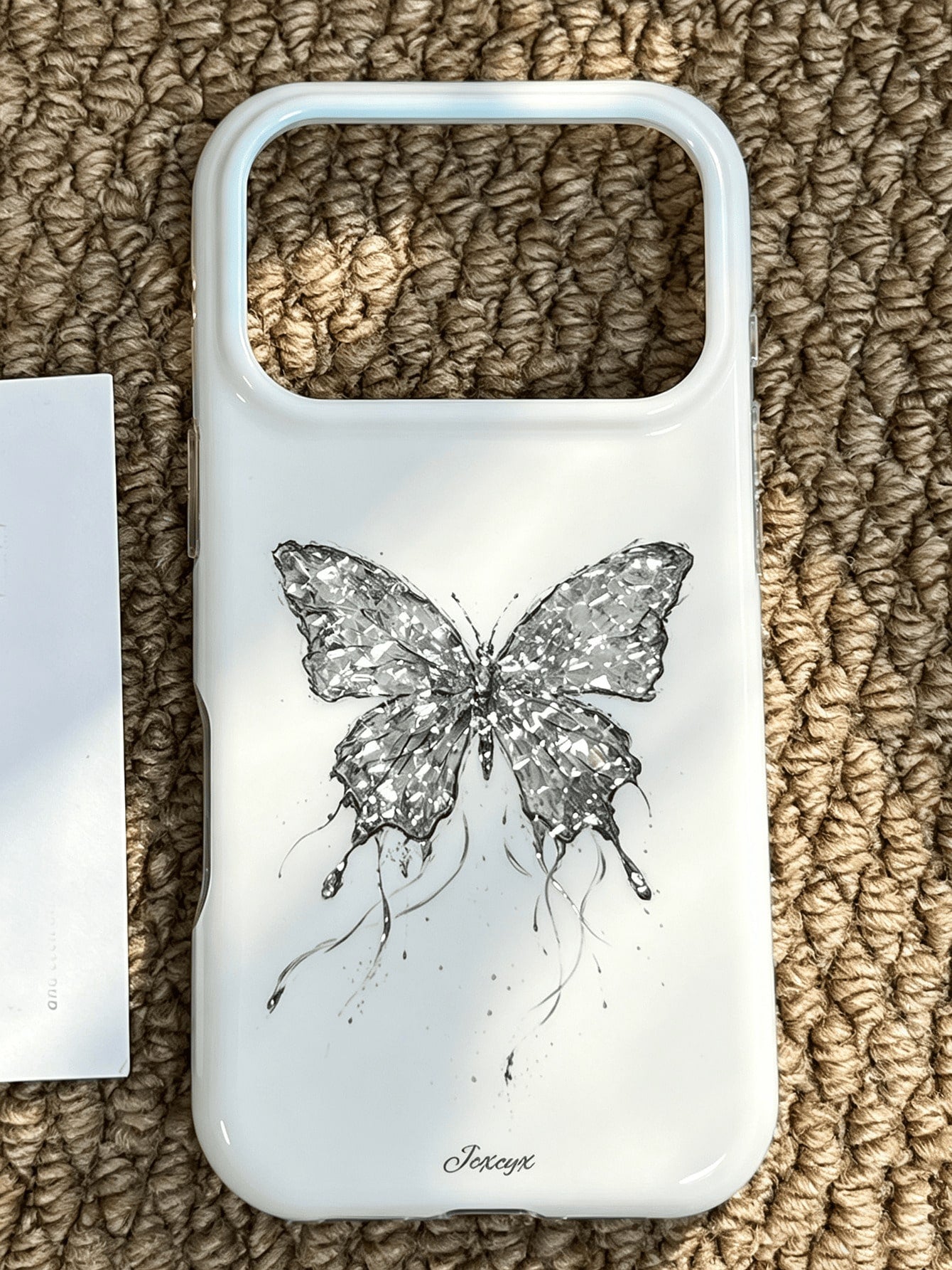 Y2k Stylish Cute Bling Glitter Butterfly Glossy IMD Phone Case Compatible With IPhone 17 Pro Max 17 Pro 17 16 Pro Max 16 Pro 16 15 Pro Max 15 Pro 15 14 Pro Max 14 Pro 14 13 Pro Max 13 Pro 13 12 Pro Ma