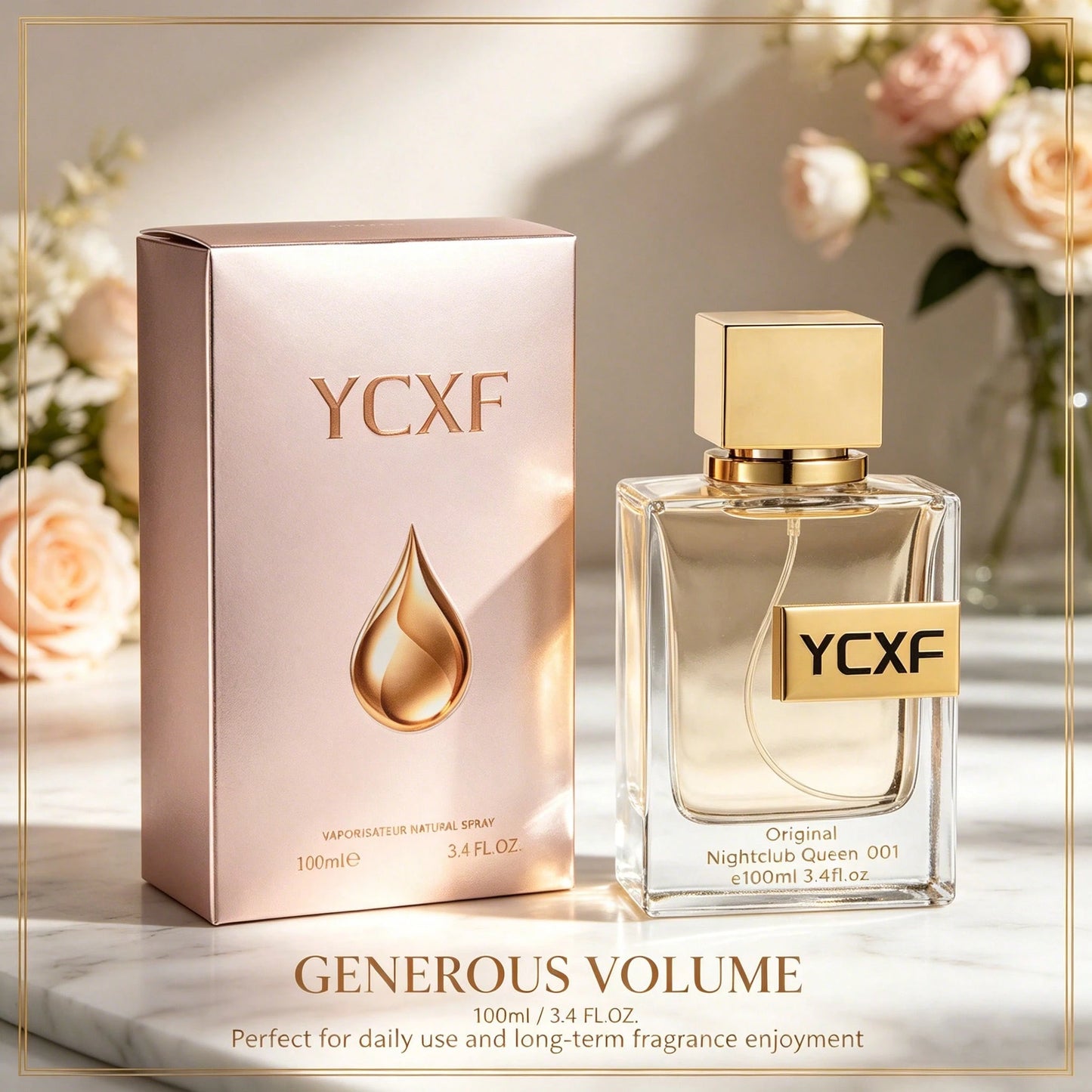 YCXF 3.4 Oz Arabian Women's Cologne Spray- Long-Lasting Arabian Fragrance, Inspired By Luxurious Middle Eastern Colognes, Ideal For Daily Wear, Parties, And As A Gift (With Arabic Name Design)- Vale
