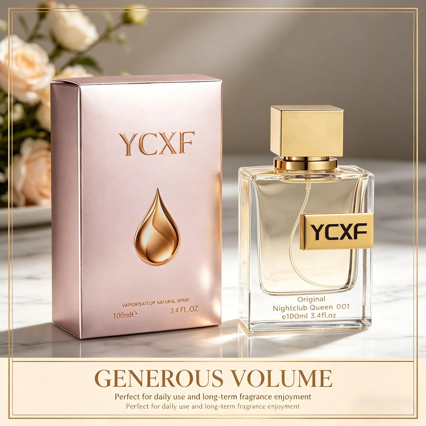 YCXF 3.4 Oz Arabian Women's Cologne Spray- Long-Lasting Arabian Fragrance, Inspired By Luxurious Middle Eastern Colognes, Ideal For Daily Wear, Parties, And As A Gift (With Arabic Name Design)- Vale