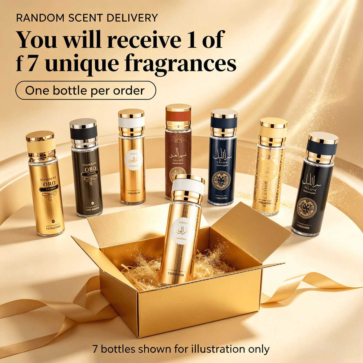 YCZ 8.4 Oz Arabian Men'S Perfume Spray, 7 Random Flavors, Rich Oriental Fragrance, Suitable For Travel, Exquisite Holiday Gifts