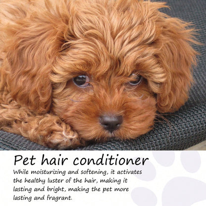 YEGBONG Pet Hair Conditioner Cream Softening Prevent Hair Knots Moisturizes Dry Coats, Reduces Shedding Odor Removal Enhances Coat Health Anti Mite Ticks Hydration Control Coat Care For Puppy Dog Cat