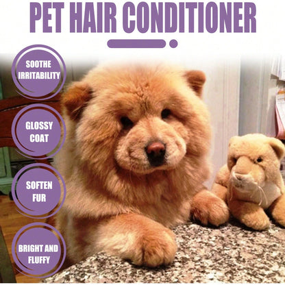 YEGBONG Pet Hair Conditioner Cream Softening Prevent Hair Knots Moisturizes Dry Coats, Reduces Shedding Odor Removal Enhances Coat Health Anti Mite Ticks Hydration Control Coat Care For Puppy Dog Cat