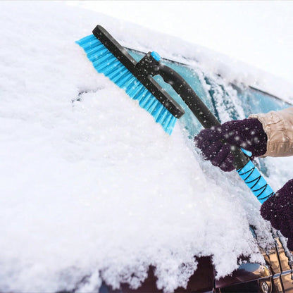 Yougfin 2 In 1 Extendable Snow Brush With Ice Scraper For Car Windshield, 33 Inch Car Window Scraper &Amp; Foam Snow Removal Brush For SUV, Heavy Duty Snow Cleaner For Truck Van, 360° Pivoting Head