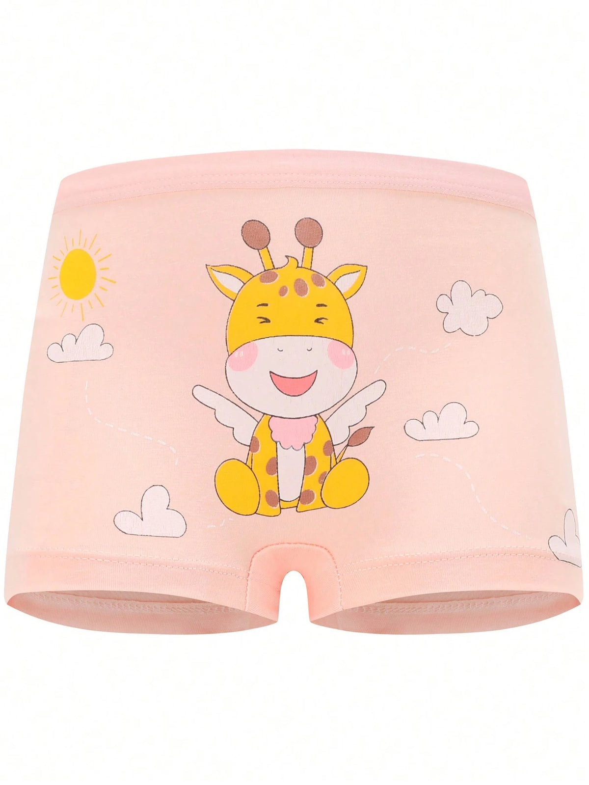 Young Girl 4pcs/Pack Soft & Comfortable Cartoon Printed Boxy Briefs
