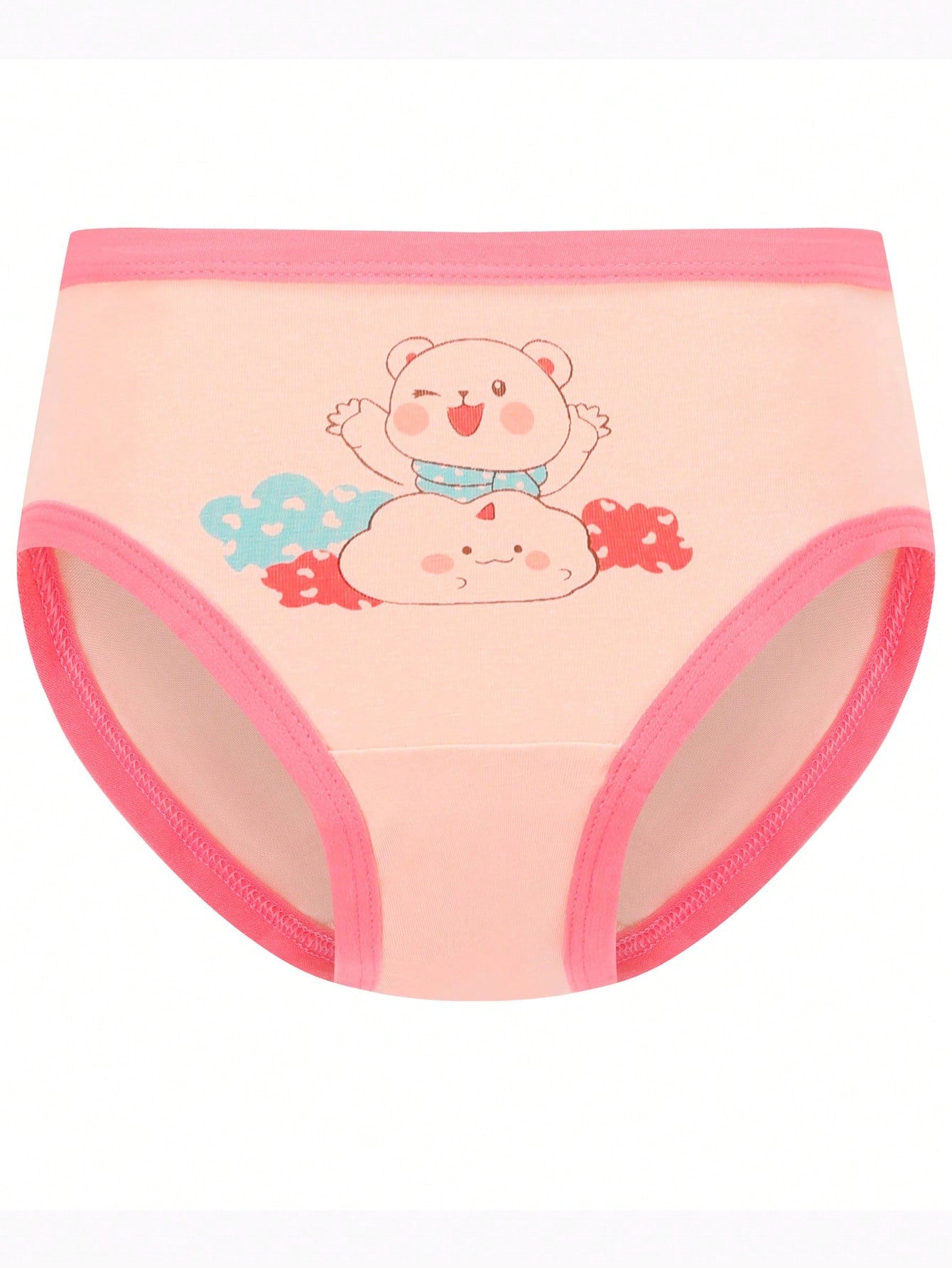 Young Girl 8pcs Soft Comfortable Cute Cartoon Pattern Casual Triangle Style Underwear