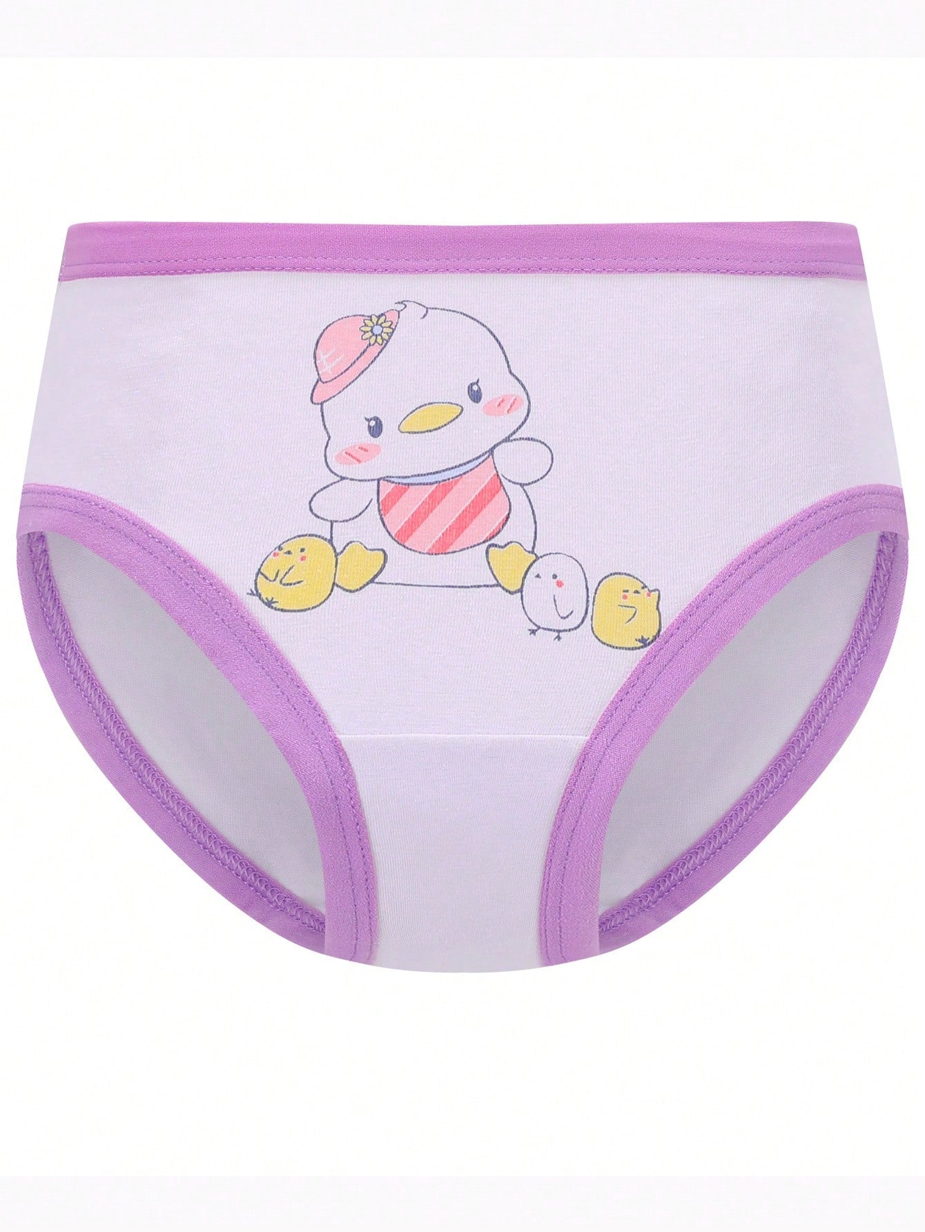 Young Girl 8pcs Soft Comfortable Cute Cartoon Pattern Casual Triangle Style Underwear