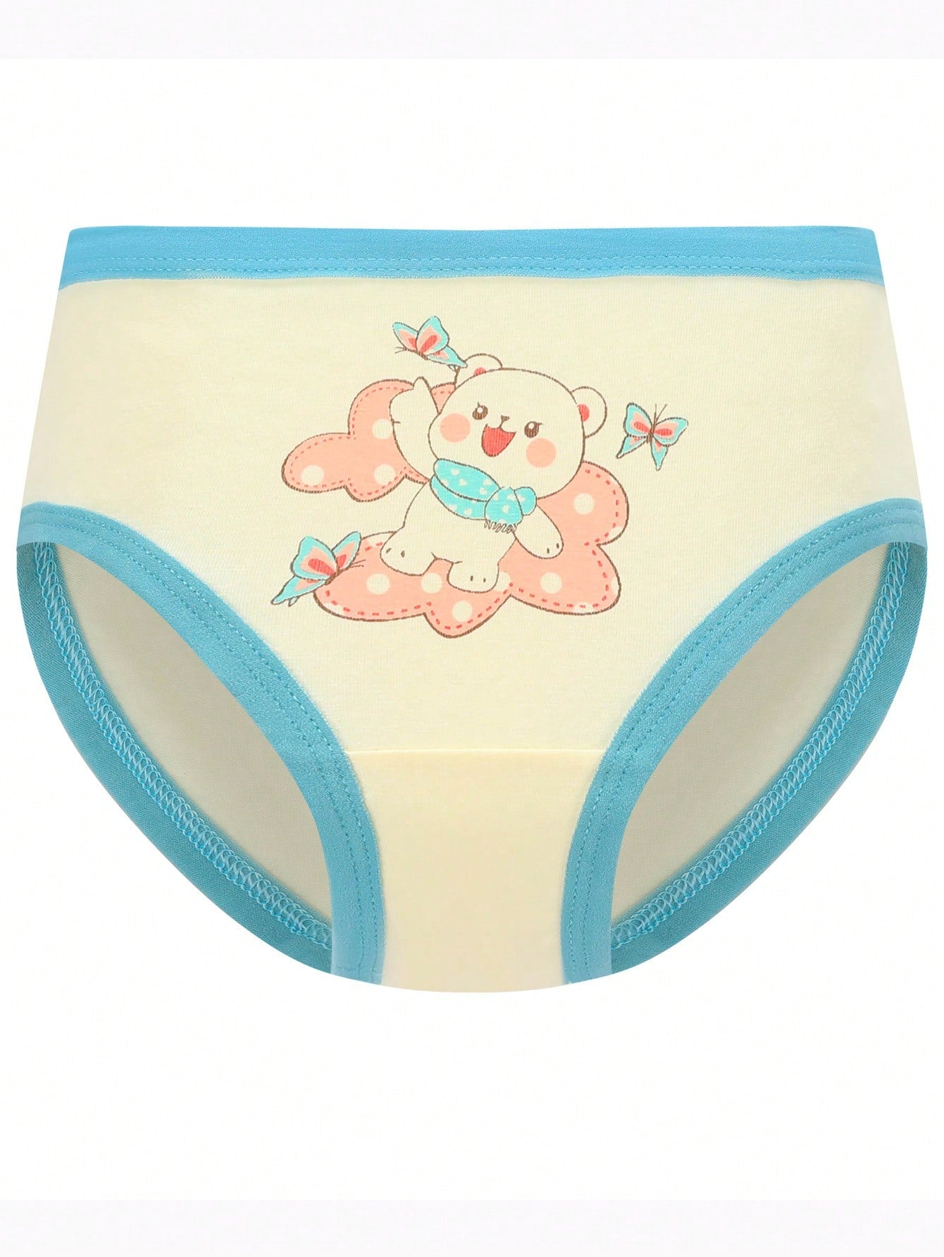 Young Girl 8pcs Soft Comfortable Cute Cartoon Pattern Casual Triangle Style Underwear