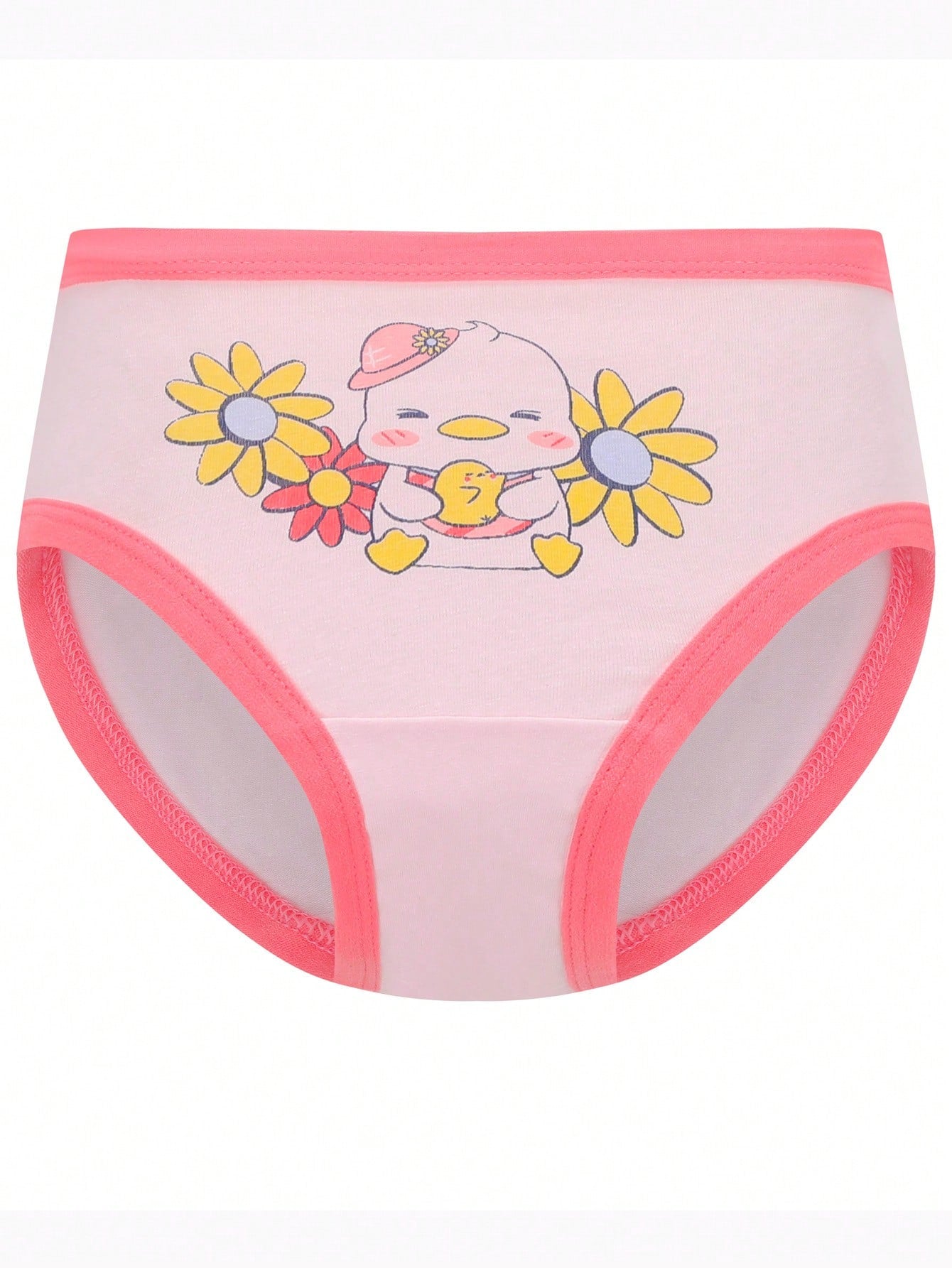 Young Girl 8pcs Soft Comfortable Cute Cartoon Pattern Casual Triangle Style Underwear