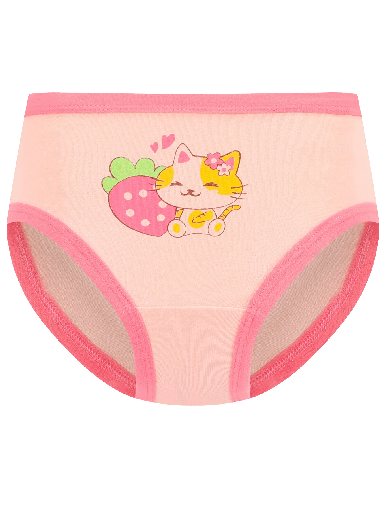 Young Girl 8pcs Soft Comfortable Cute Cartoon Pattern Casual Triangle Style Underwear