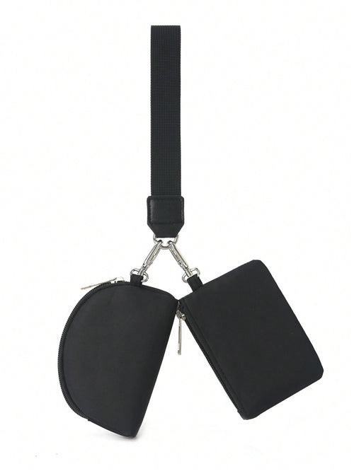 Zipper Dual Pocket Portable Keychain Wallet, Women's Pocket Wallet, Women's Wallet, Mini Wallet, Clutch, Coin Purse, Travel Wallet