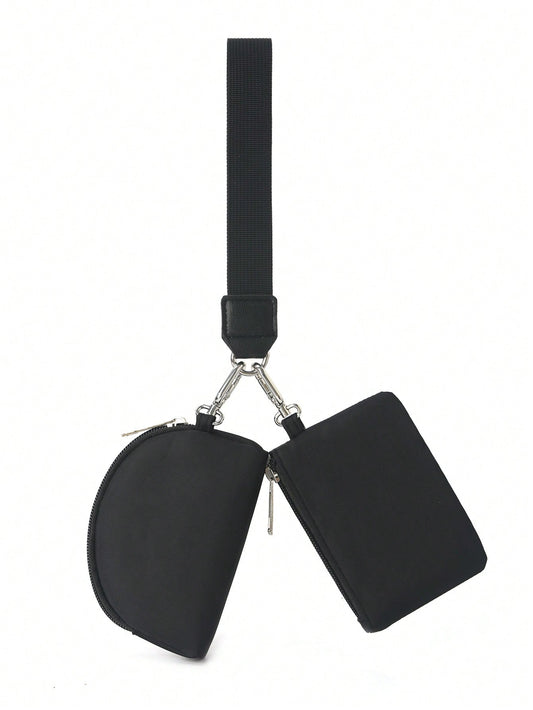 Zipper Dual Pocket Portable Keychain Wallet, Women's Pocket Wallet, Women's Wallet, Mini Wallet, Clutch, Coin Purse, Travel Wallet