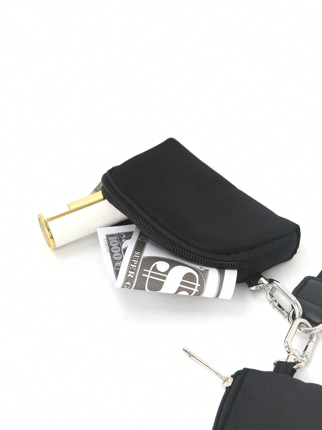 Zipper Dual Pocket Portable Keychain Wallet, Women's Pocket Wallet, Women's Wallet, Mini Wallet, Clutch, Coin Purse, Travel Wallet