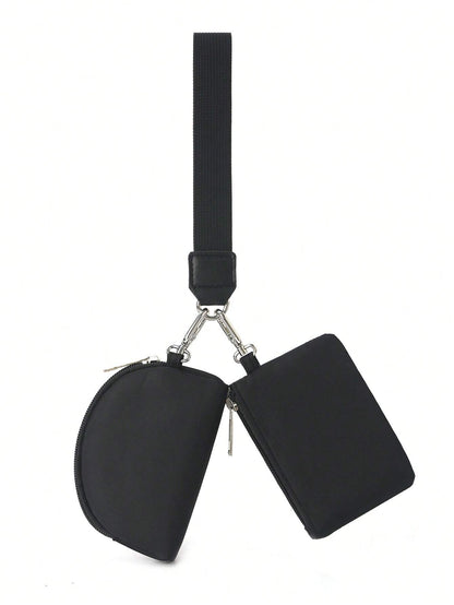 Zipper Dual Pocket Portable Keychain Wallet, Women's Pocket Wallet, Women's Wallet, Mini Wallet, Clutch, Coin Purse, Travel Wallet