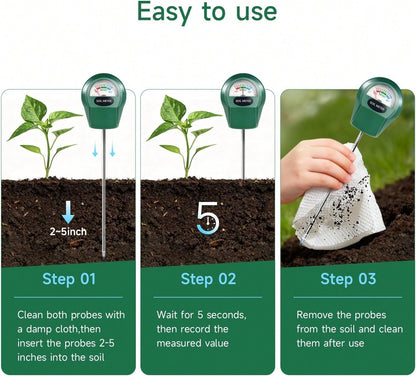 Zoiydals Soil Moisture Meter For Plants, Hygrometer Sensor Water Monitor, Plant Moisture Tester For Indoor Outdoor Garden, Potted Plants, Farm, Lawn