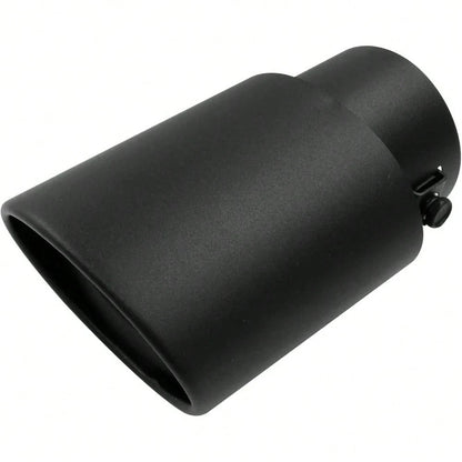 Zorfeter Car Exhaust Tip Stainless Steel, 2.5" To 3.3" Adjustable Car Decoration Chrome-Plated Finish Exhaust Tailpipe, Universal Car Exhaust Pipe Modification Tail Throat Tail Pipe(Black)